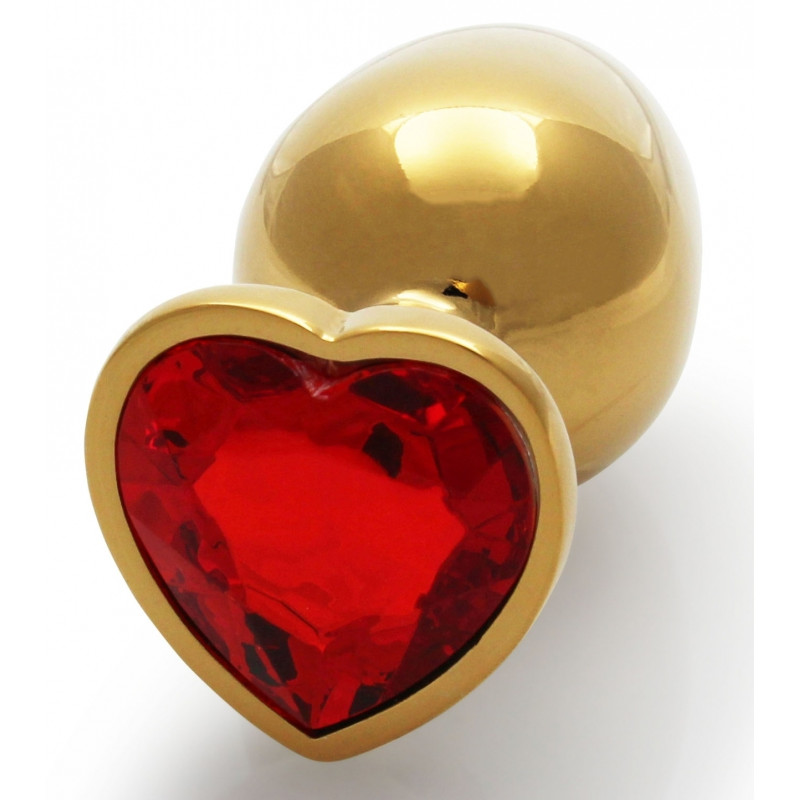 Ouch! Bijou anal Heart Gem M 7 x 3.3cm Doré-Rouge